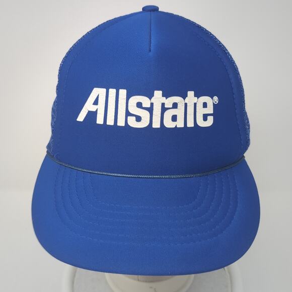 Allstate Snapback Trucker Hat Blue One Size Adjustable Lightweight Rope Capital - Picture 2 of 9